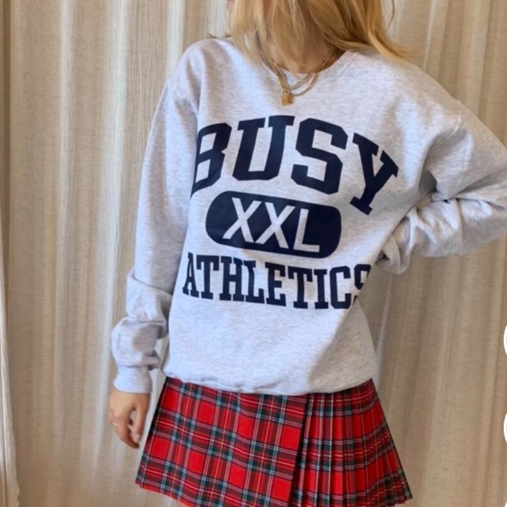 Sorry I’m busy xxl crewneck grey sweater